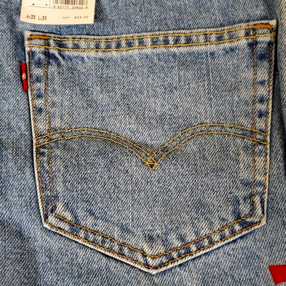 36"x36" Men"s Levis 550 Relaxed  😎 Fit  Denim Jean - Picture 2 of 5